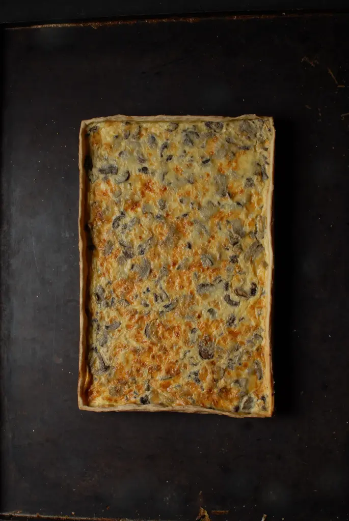 QUICHE CHAMPIGNONS - BIO - PLAQUE 30x45cm - 15 parts