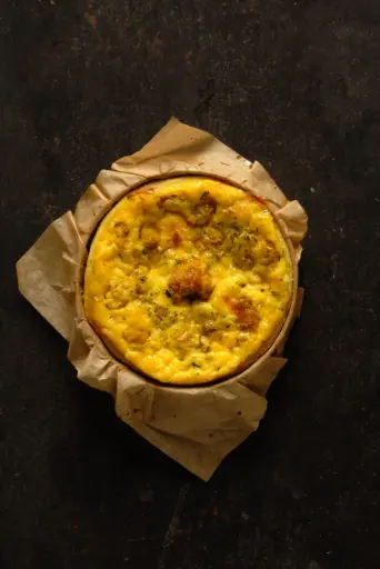 [3.2.1.5636 *] QUICHE BLOEMKOOL/KERRIE/ZOETE AARDAPPEL  - BIO - X1