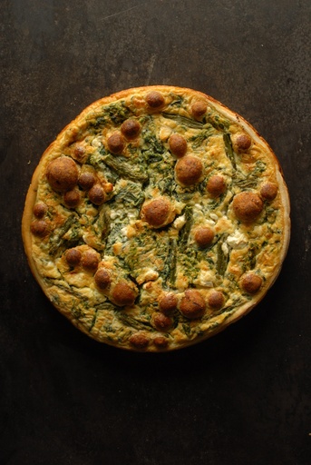 [3.2.1.5834 *] QUICHE FALAFEL, FETA & ROQUETTE - BIO - 28CM X1