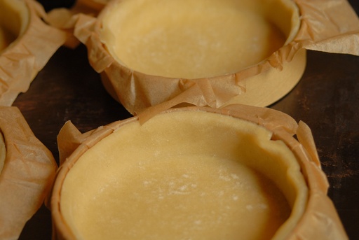 [6.3.2.5957 *] FONDS DE TARTES SUCREES 12cm CRU - BIO - 1X27 - Surgelé